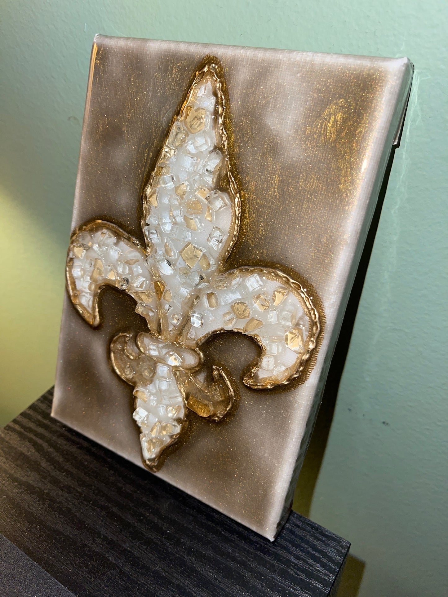 Fleur De Lis Gold 5x7