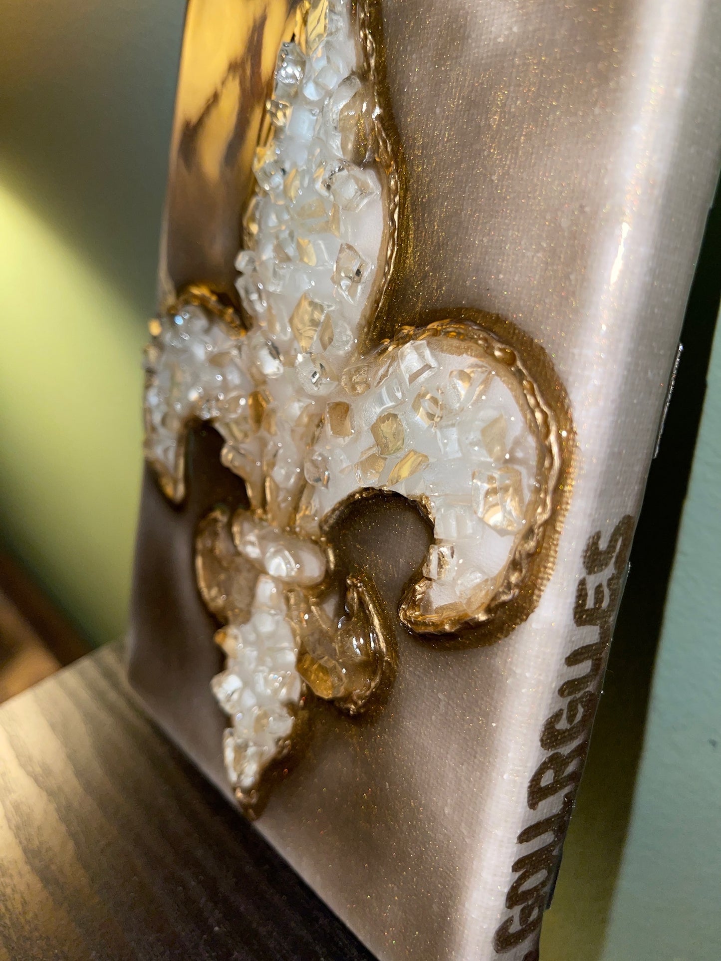 Fleur De Lis Gold 5x7