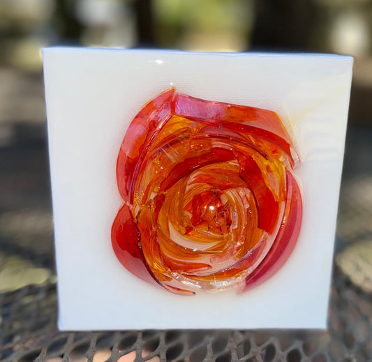 Bleeding Love Red Rose - 6x6