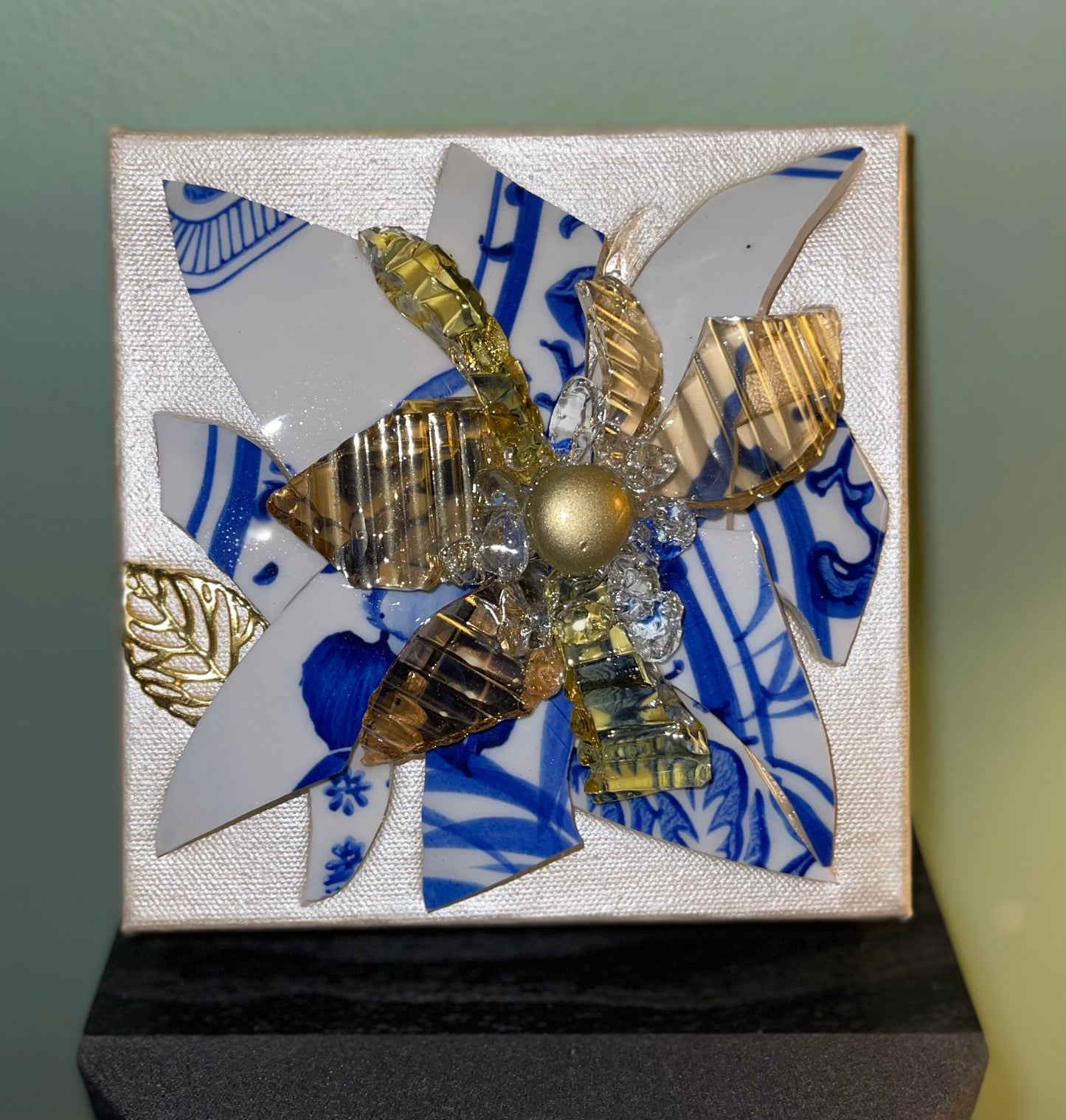 Royal Blue Sunflower SERIES #4 - 6"x6"