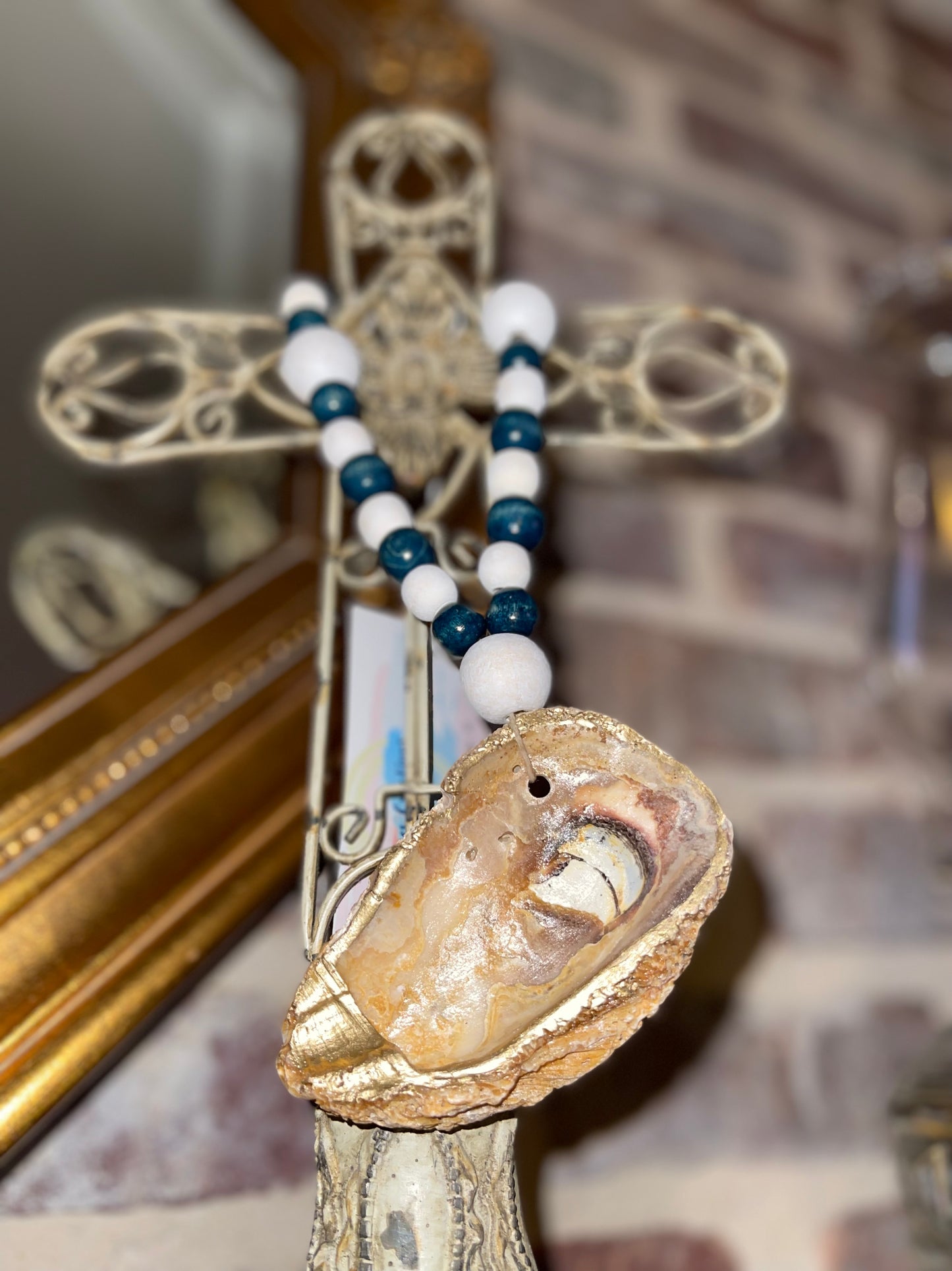 9" Blessing Beads - NavyWhite