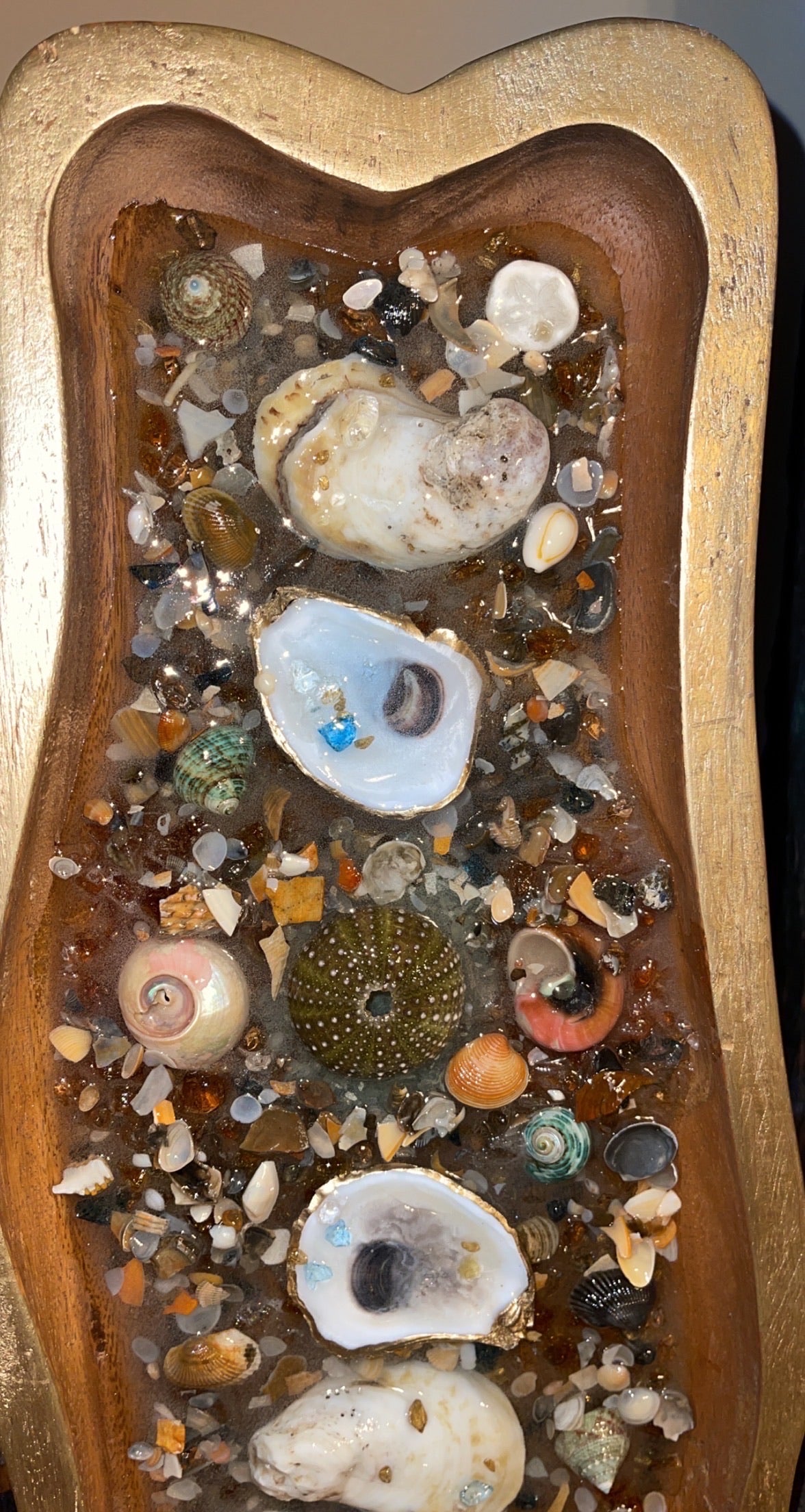 OYS Shell and Seashell Bowl Art