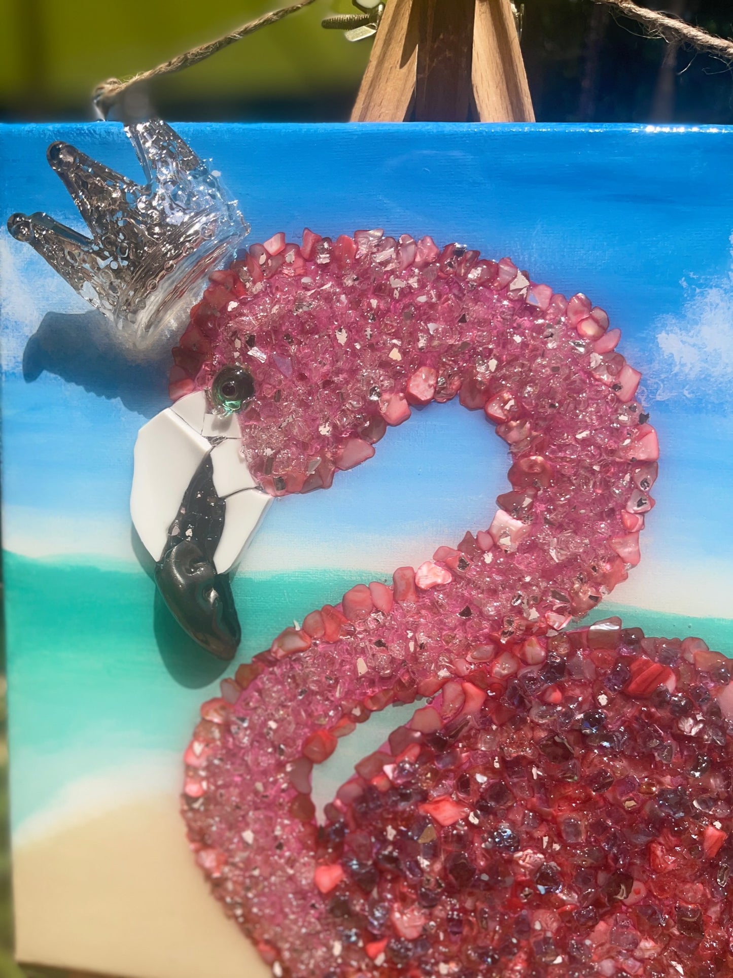 Queen Flamingo 12X12