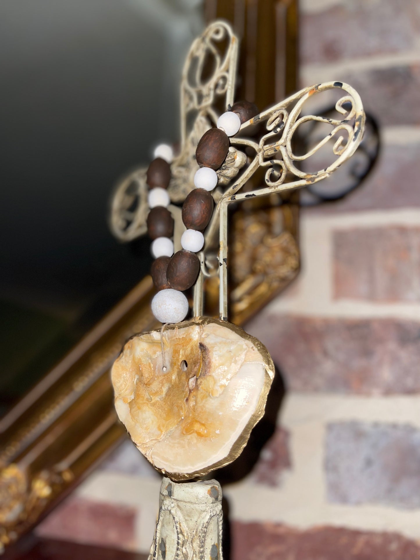 8.5" Blessing Beads - BrownWhite