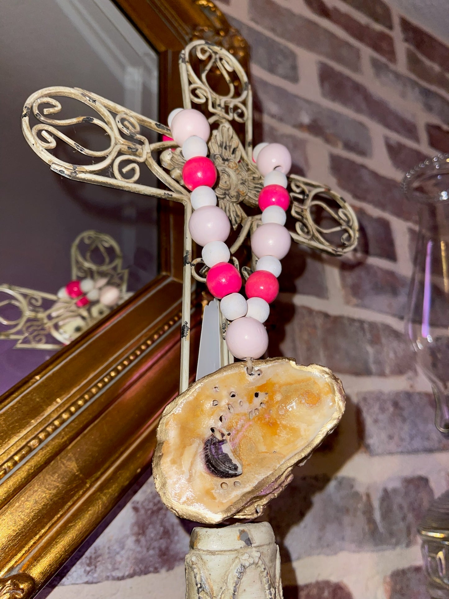 9" Blessing Beads - PinkWhite