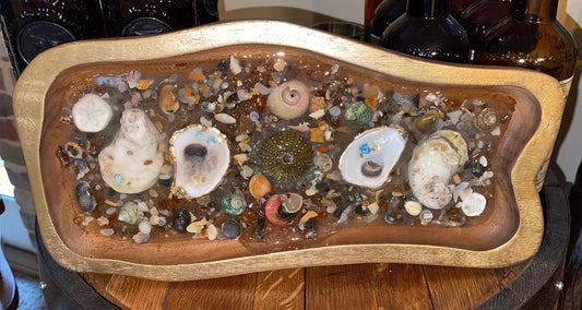 OYS Shell and Seashell Bowl Art