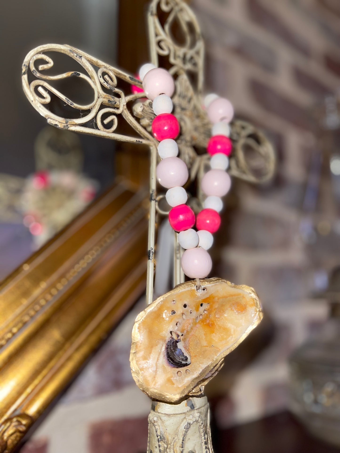 9" Blessing Beads - PinkWhite