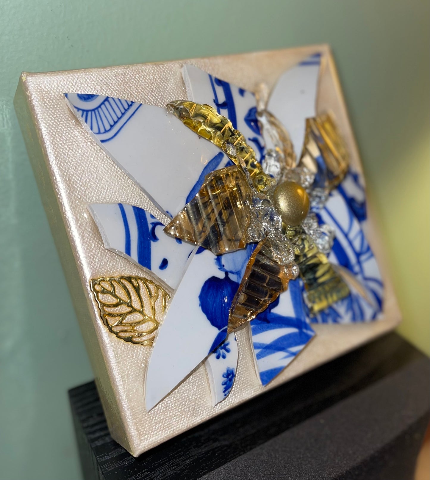 Royal Blue Sunflower SERIES #4 - 6"x6"
