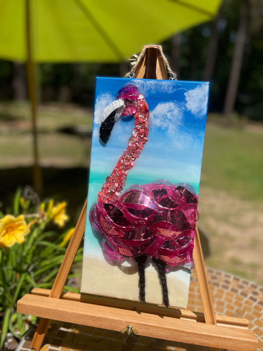 Fancy Roxie the Flamingo 7x14