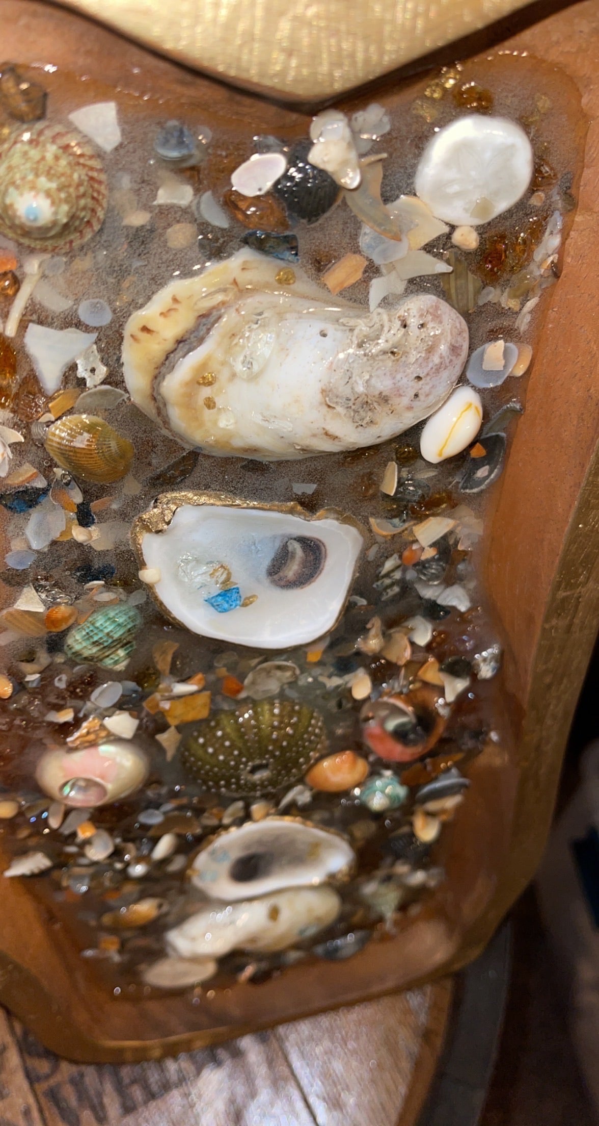 OYS Shell and Seashell Bowl Art