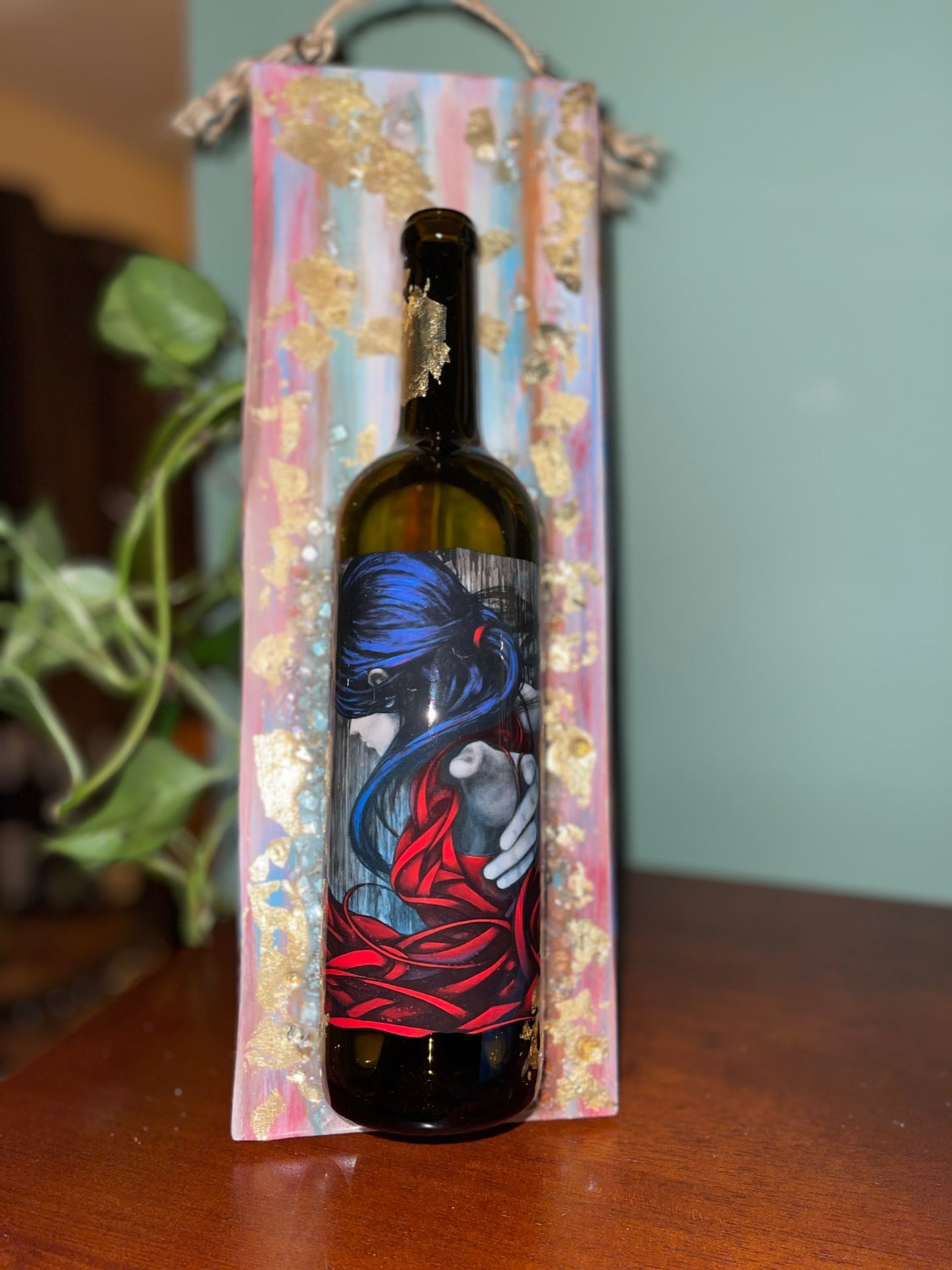 Glass Bottle Art - Madam 11x14