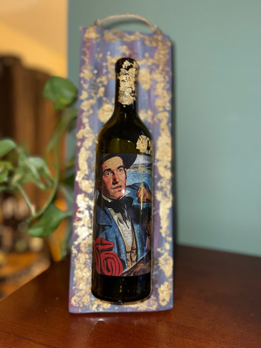 Glass Bottle Art - Cowboy 7x14