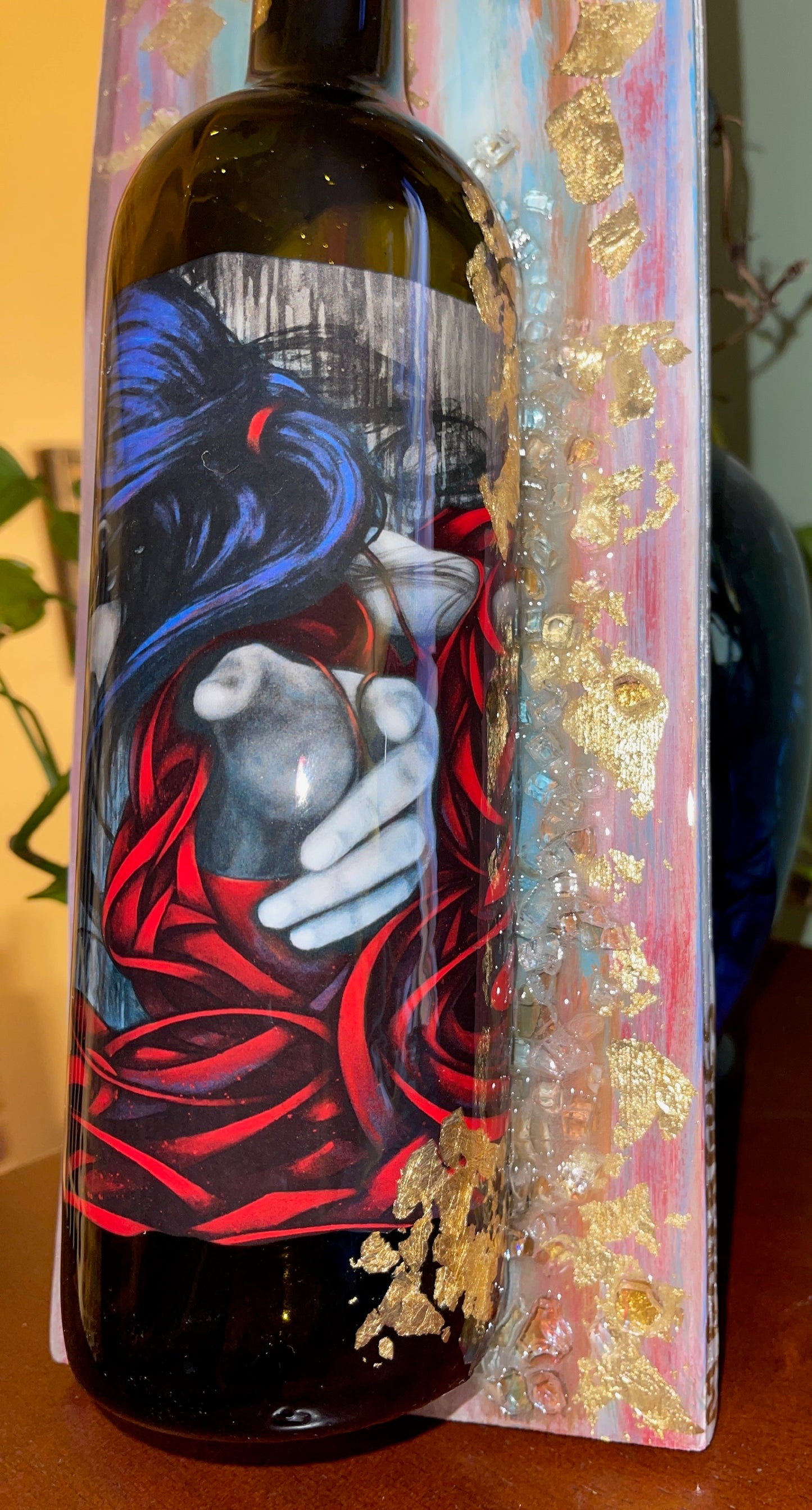 Glass Bottle Art - Madam 11x14