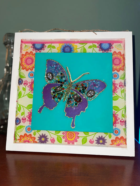 Blue Butterfly 12X12