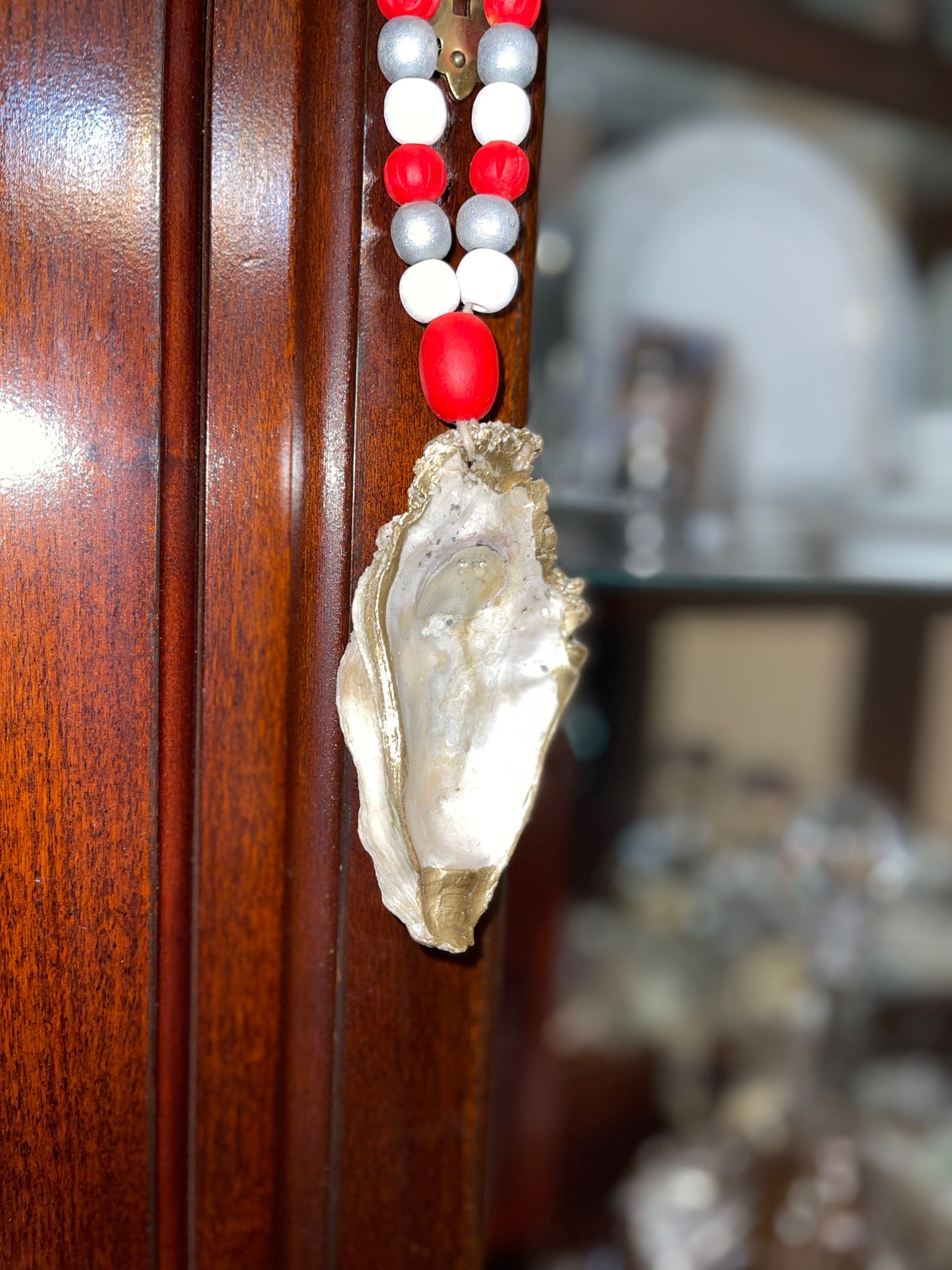 10.5" Blessing Beads - Red/White/Gray