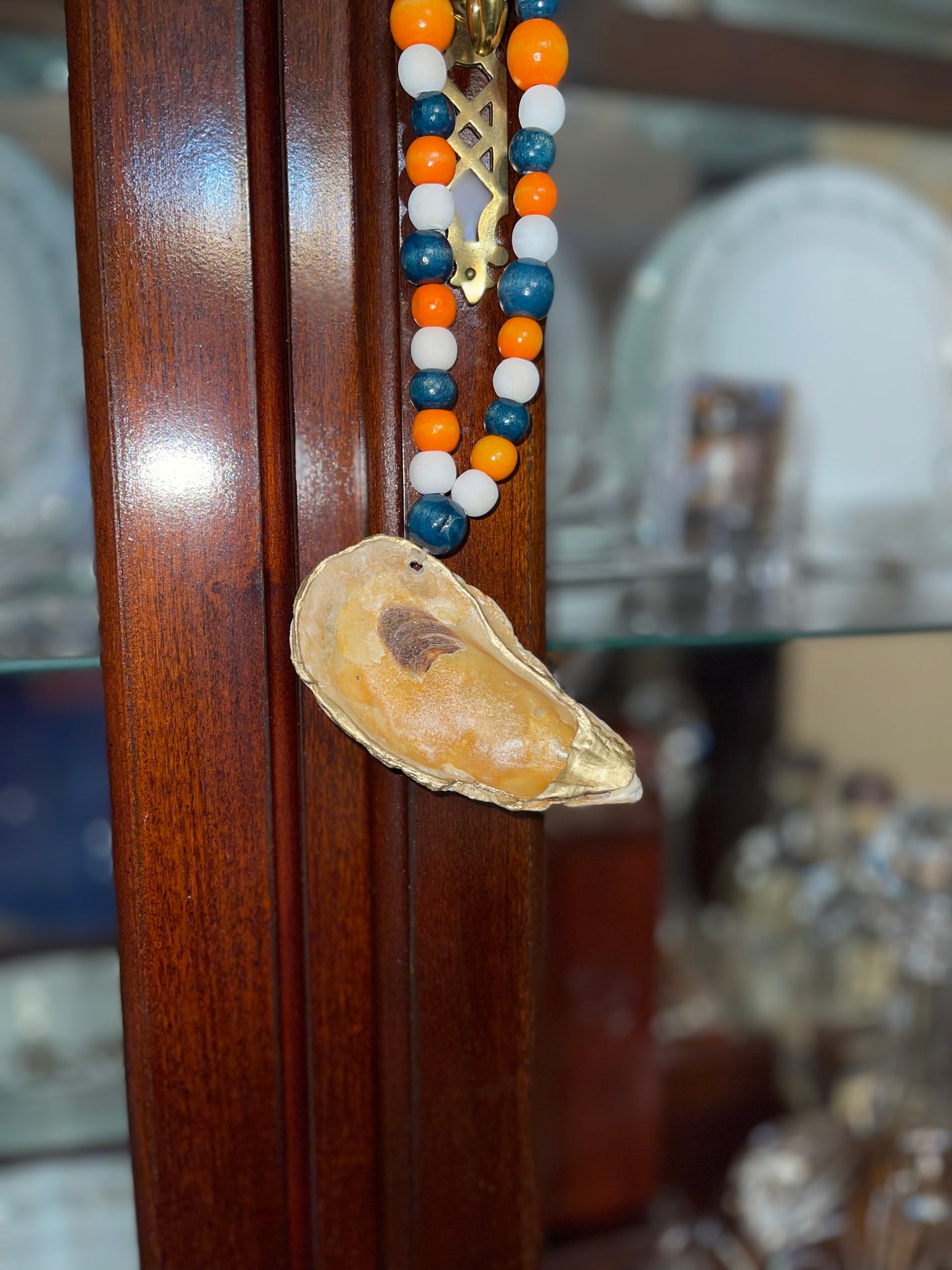 9" Blessing Beads - NavyWhiteOrange