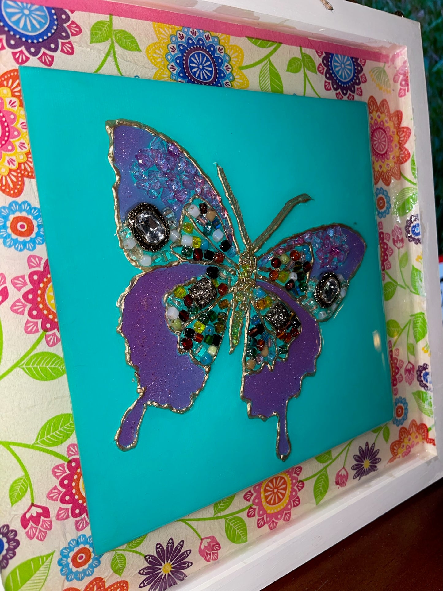 Blue Butterfly 12X12
