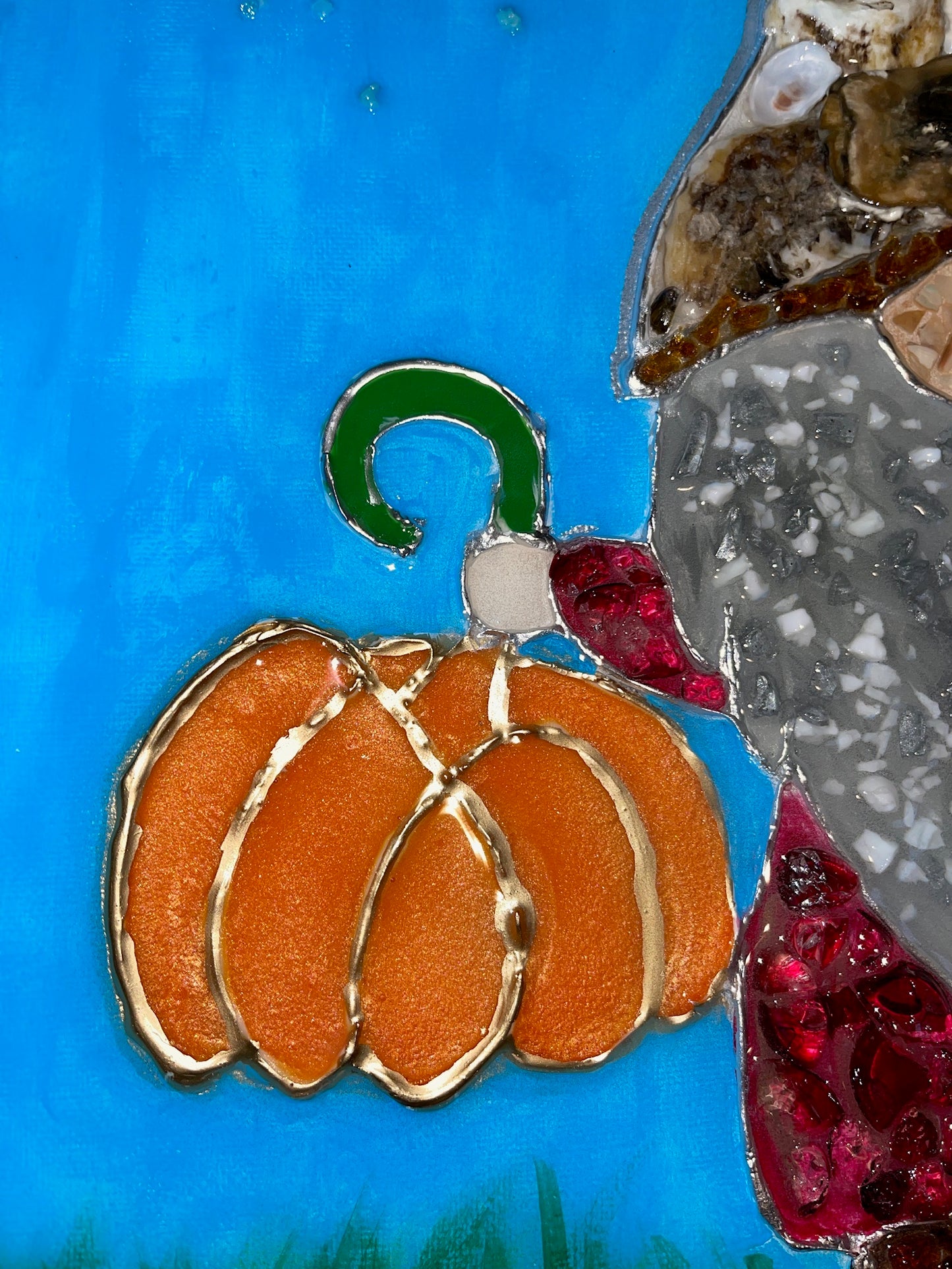 Sandy Pumpkin Gnome 11X14