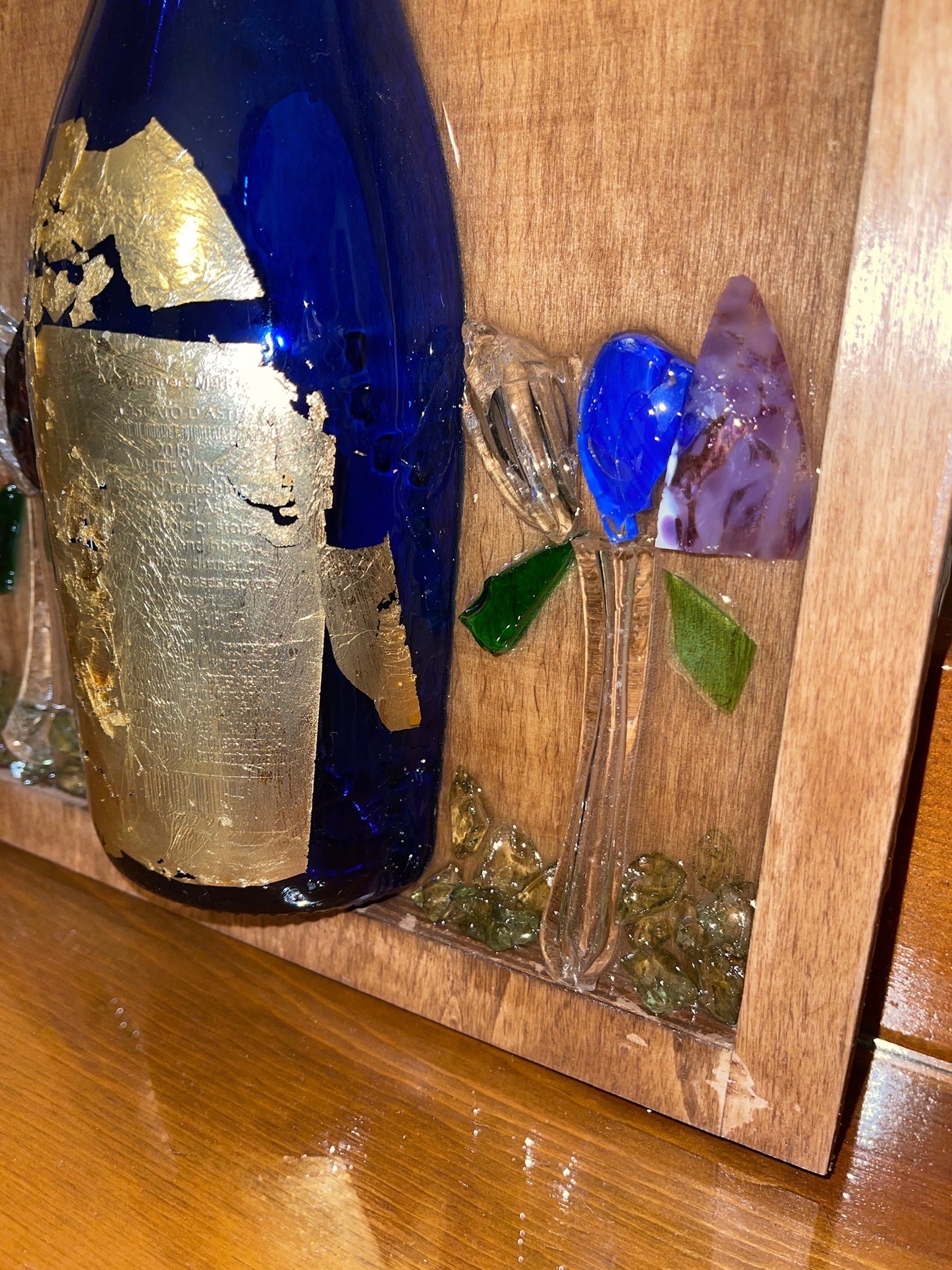 Wine Bottle Flower BOUQUET 10x20