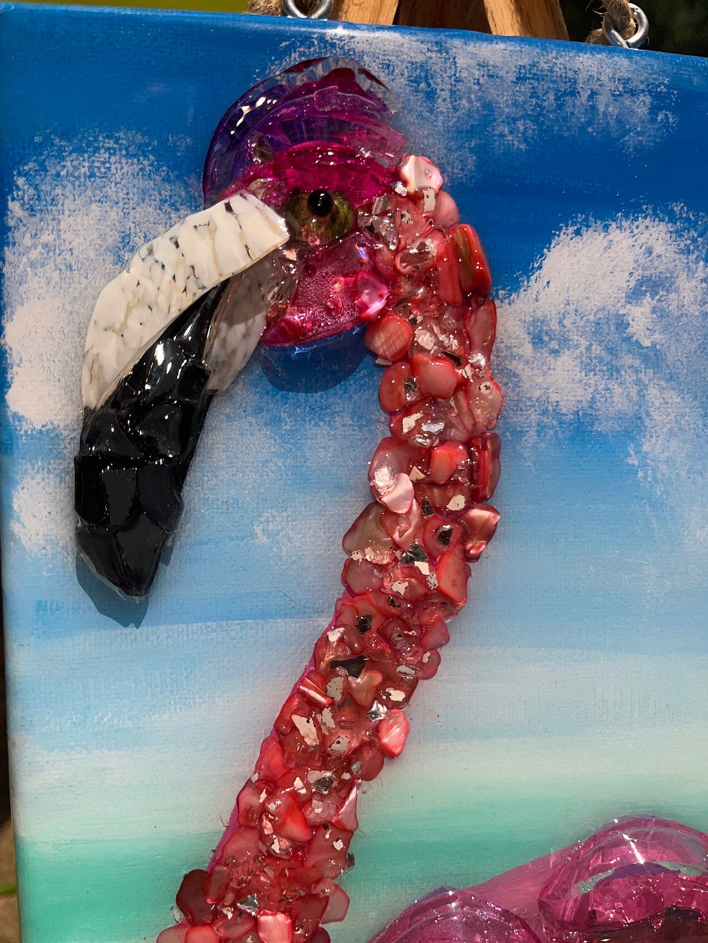 Fancy Roxie the Flamingo 7x14