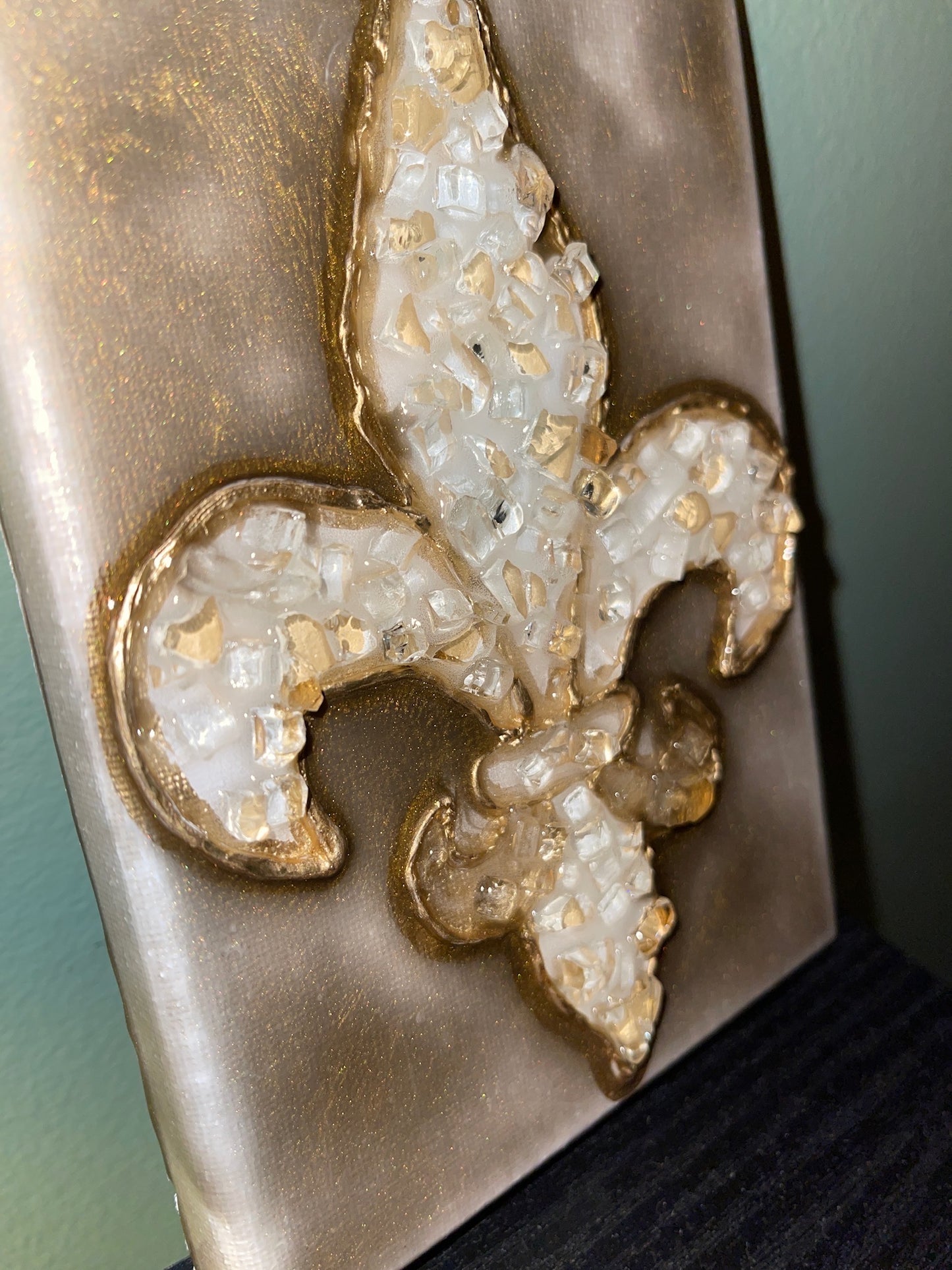 Fleur De Lis Gold 5x7