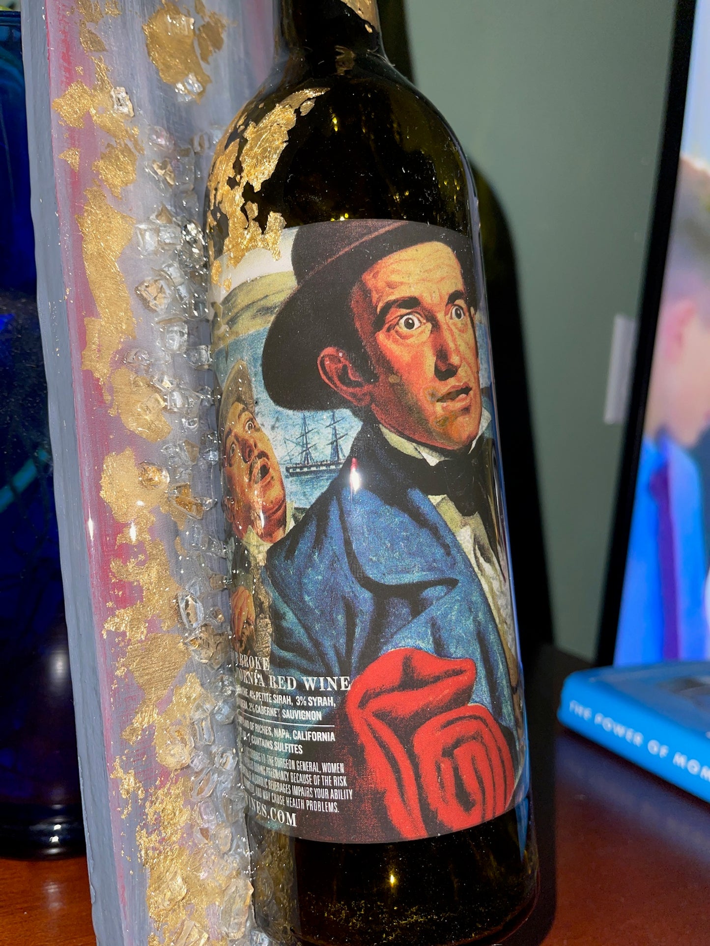 Glass Bottle Art - Cowboy 7x14