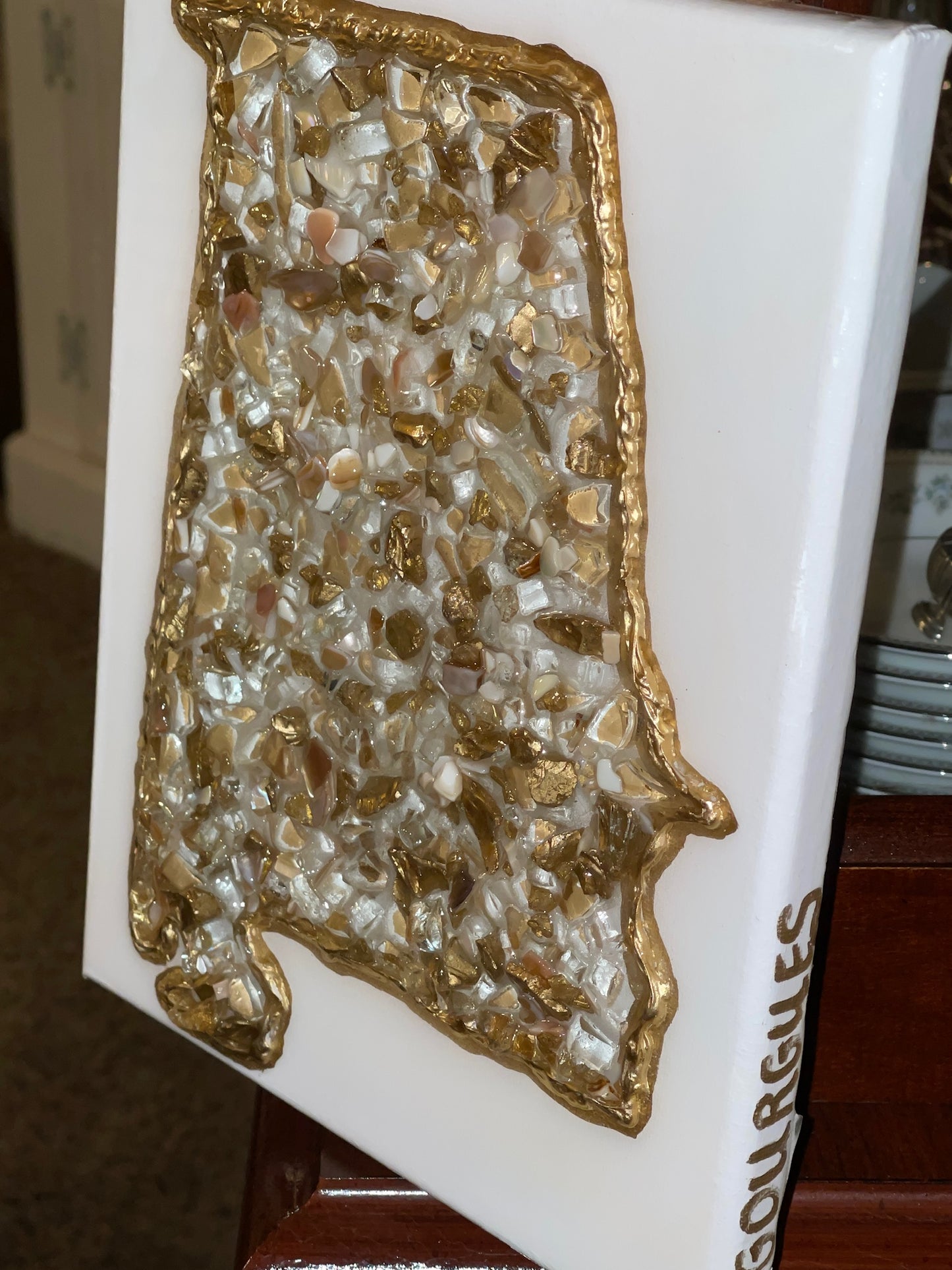 ALABAMA - White/Brown 11x14