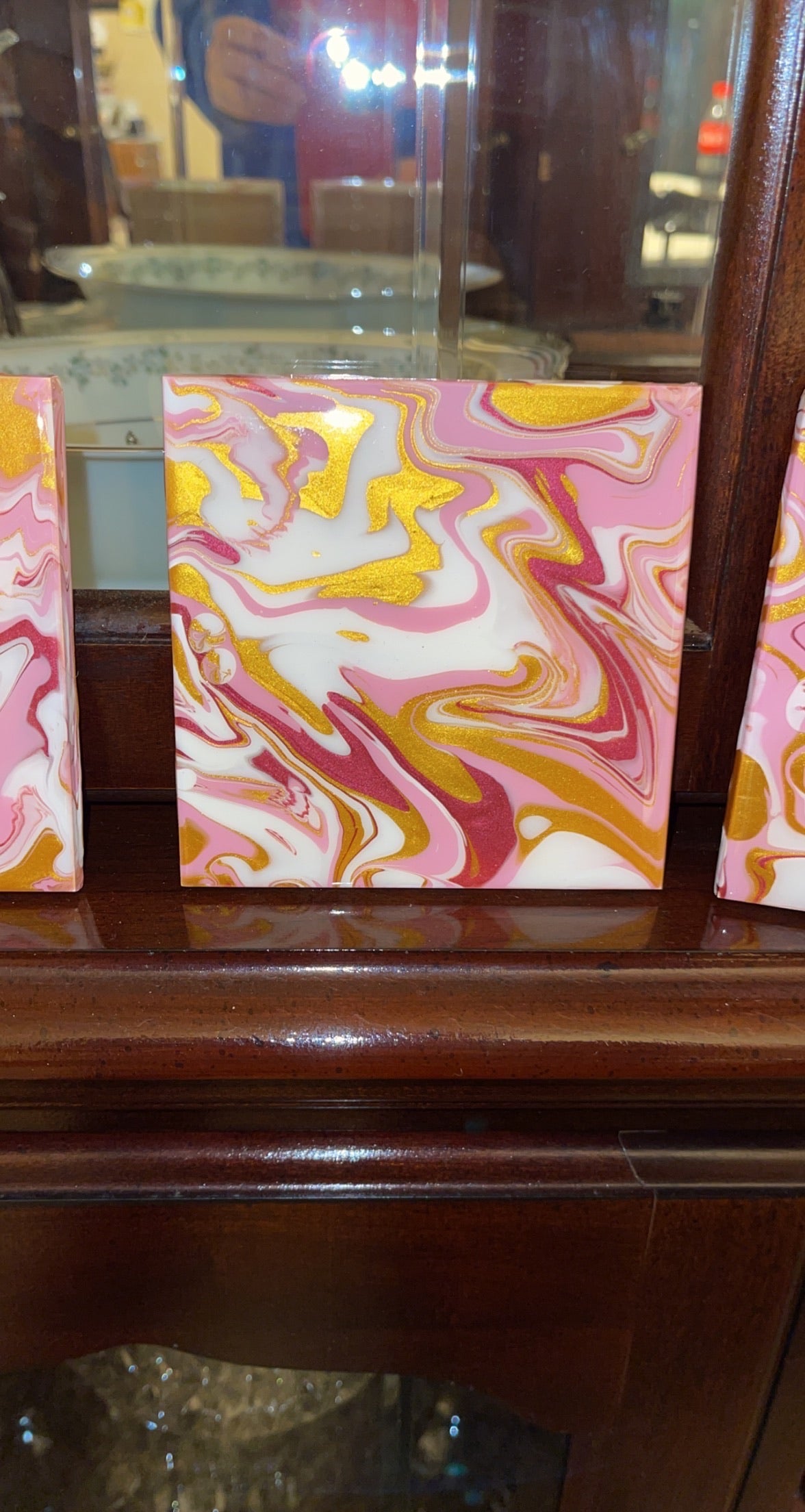 Coasters Pink Gold
