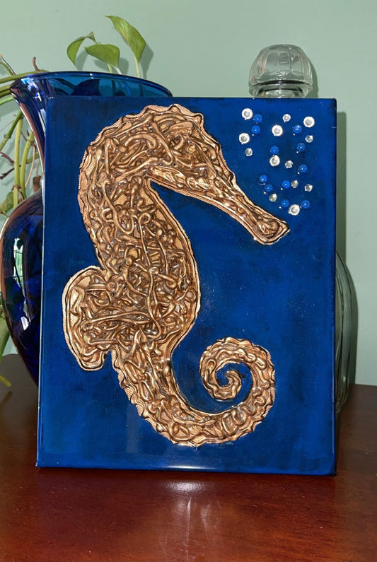 Seahorse Mixed Media 8X10