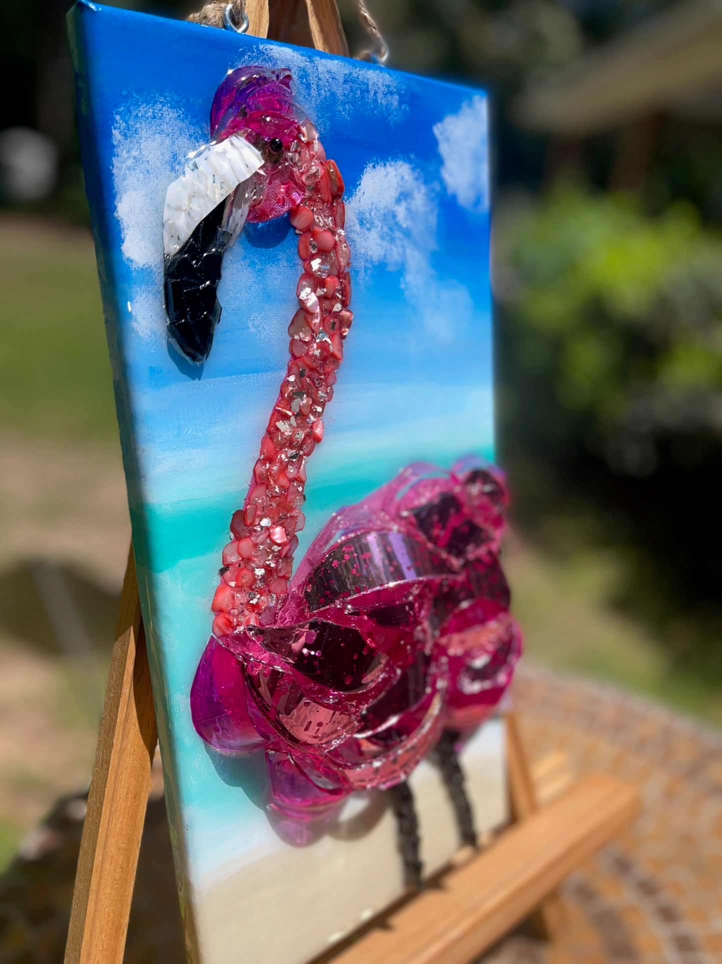 Fancy Roxie the Flamingo 7x14