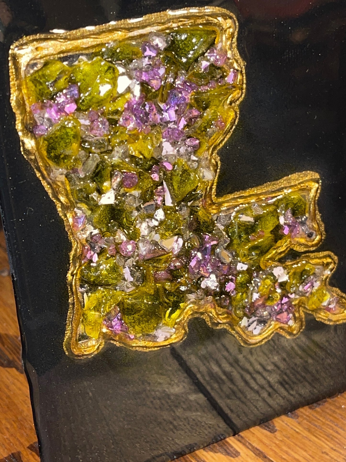 Louisiana Glass State Art 5X7