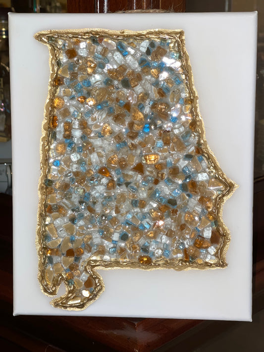ALABAMA - Blue-Brown 11x14