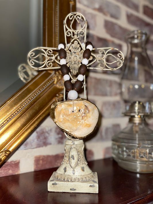 8.5" Blessing Beads - BrownWhite