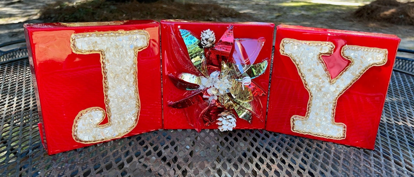 JOY in Red 6x6x18