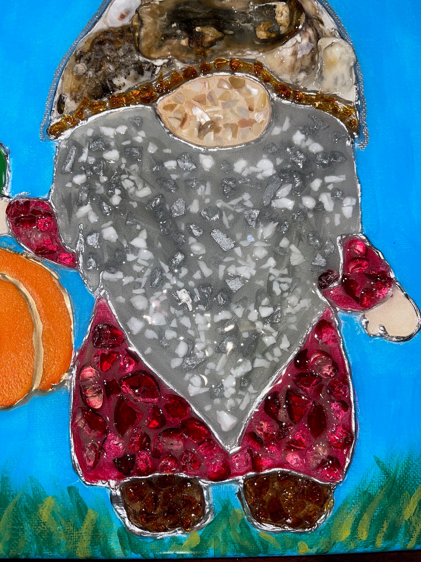 Sandy Pumpkin Gnome 11X14