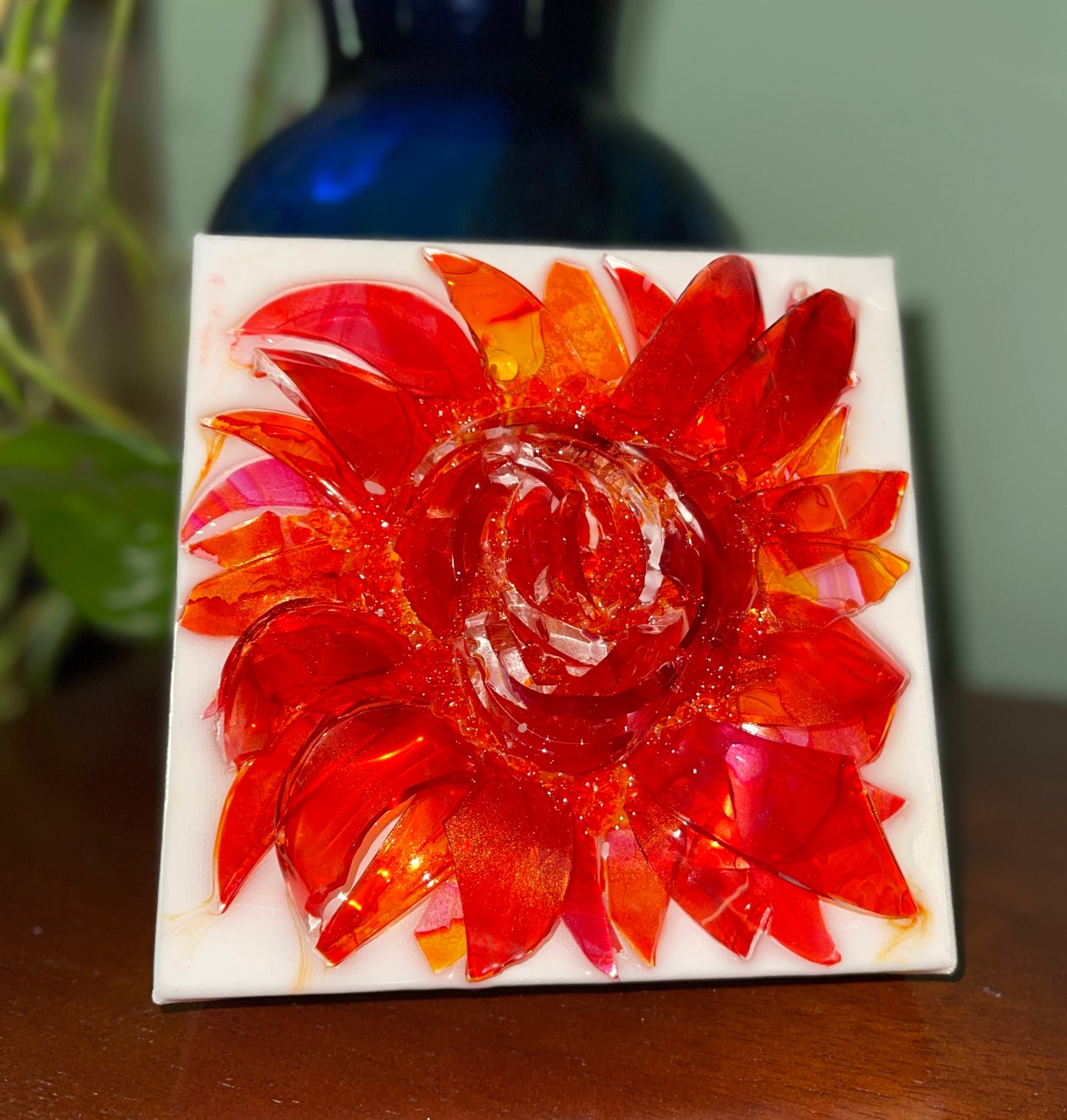 Red Rose Bleeding Love 6x6