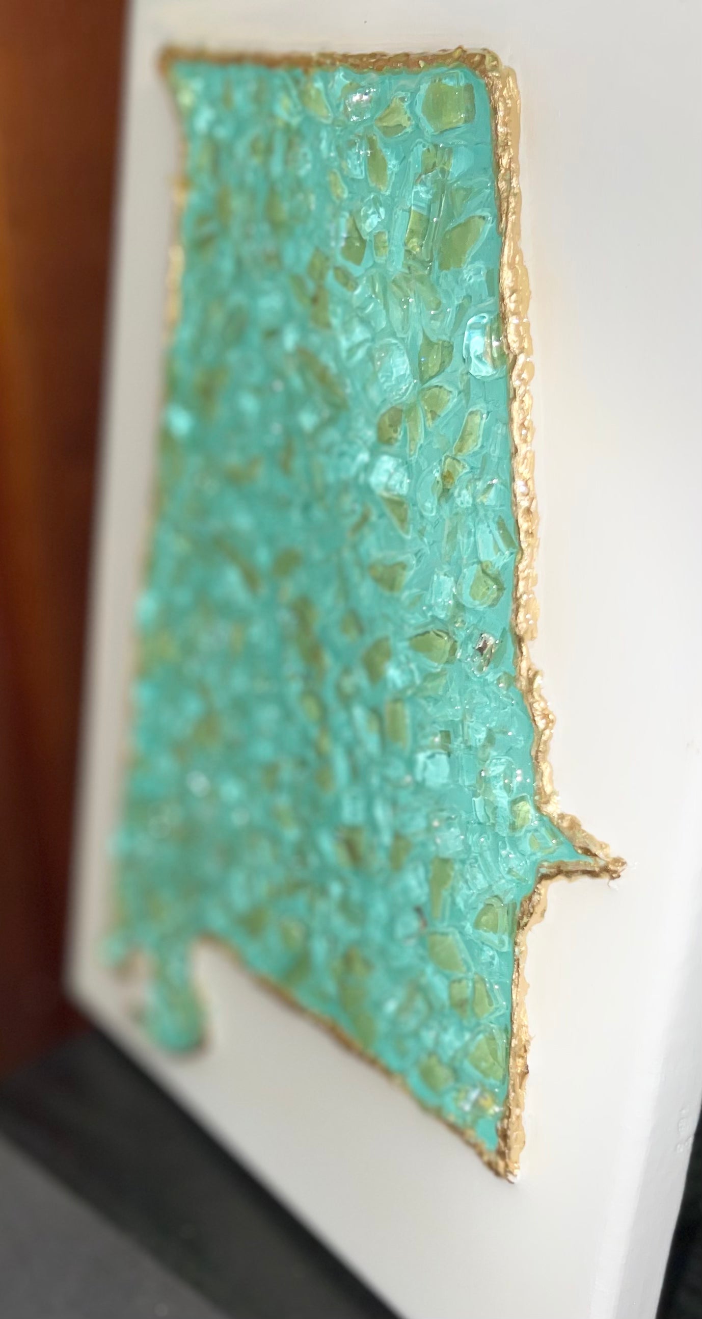 ALABAMA - Teal/White 8x10
