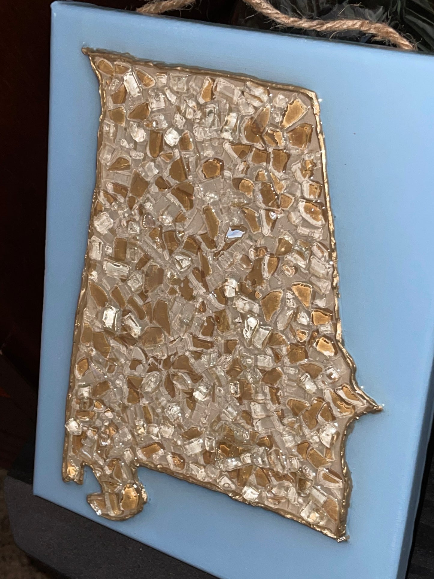 ALABAMA - Tan/Baby Blue 8x10