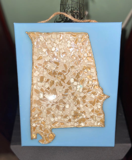 ALABAMA - Tan/Baby Blue 8x10