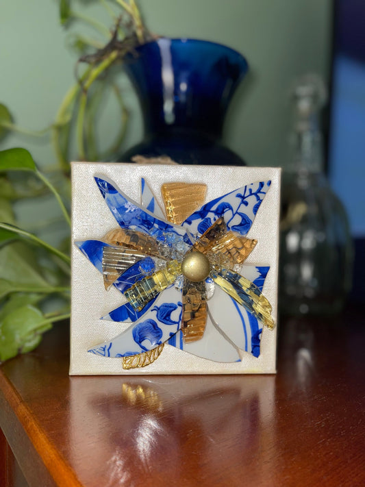 Royal Blue Sunflower SERIES #2 - 6x6