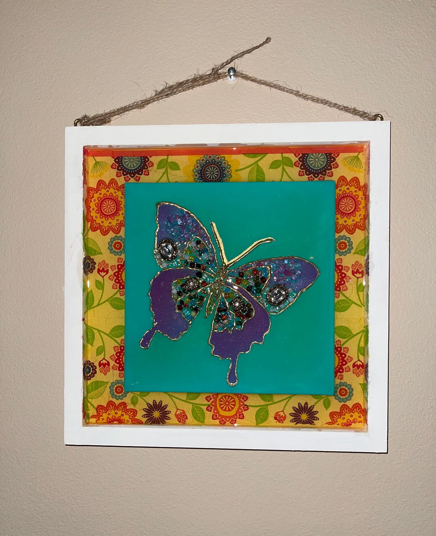 Blue Butterfly 12X12