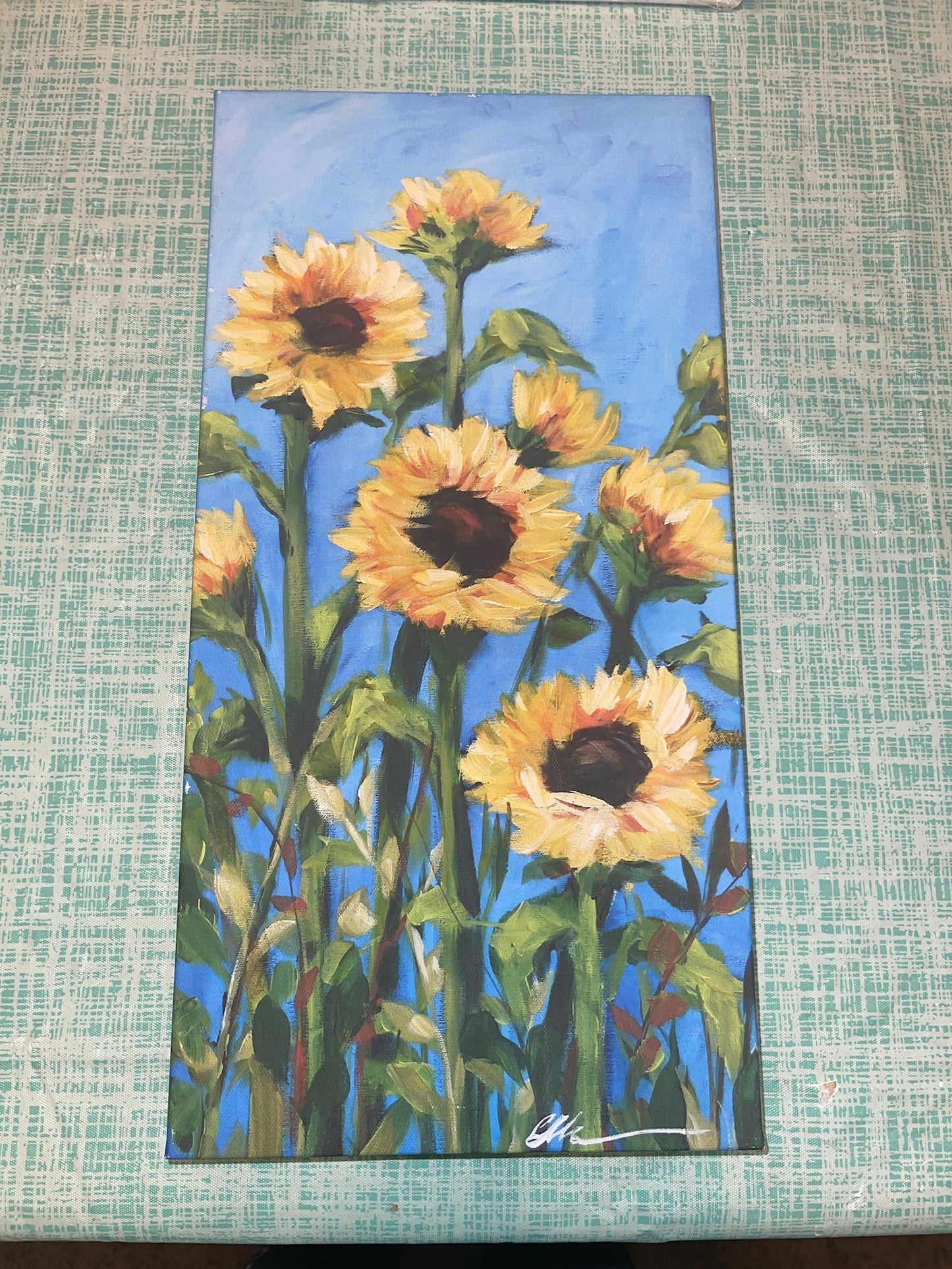 Sweet Summer Sunflowers 8X16