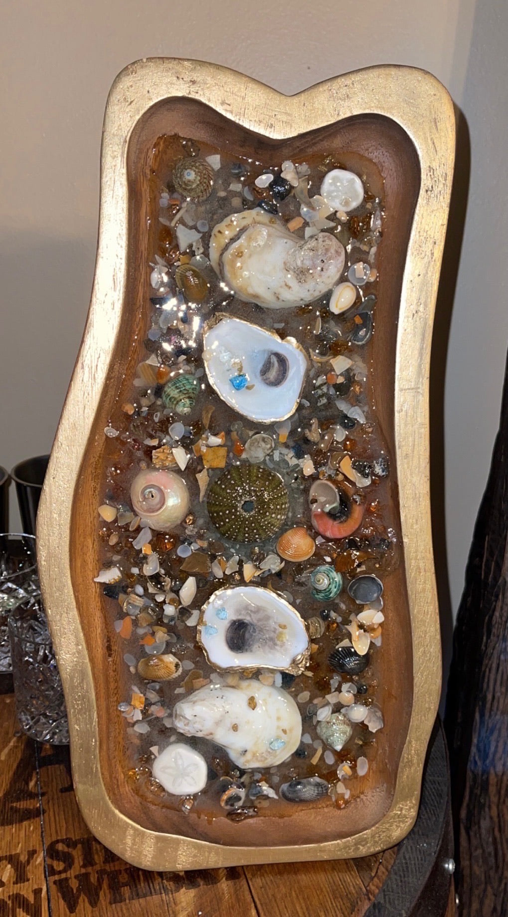OYS Shell and Seashell Bowl Art
