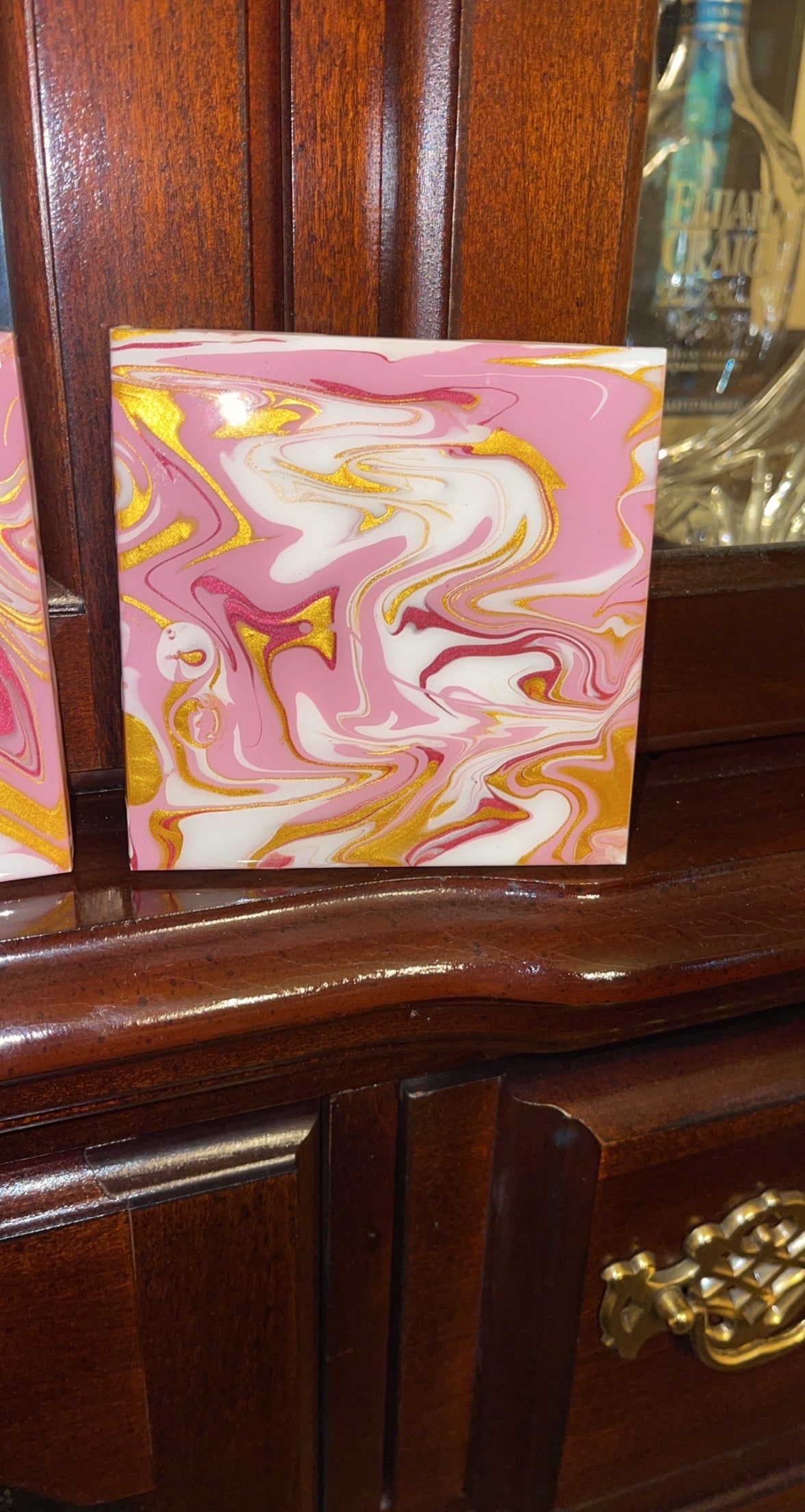 Coasters Pink Gold