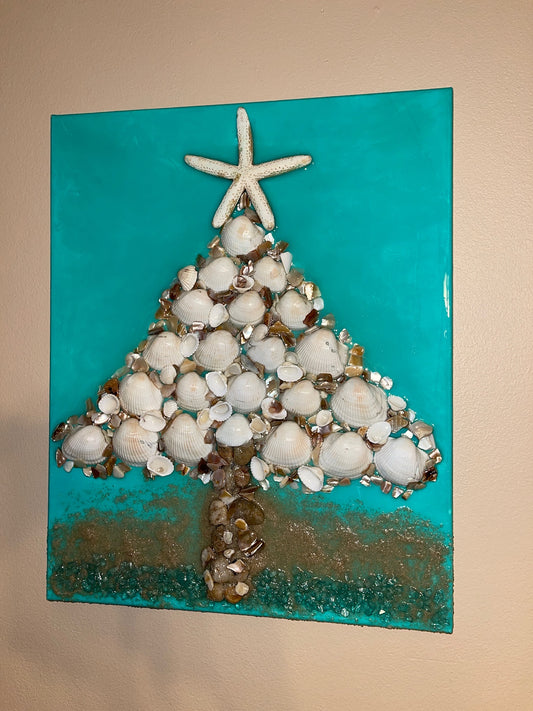 Christmas Tree on the Beach 16x20